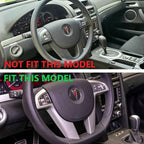 Korlot Carbon Fiber Style Interior Steering Wheel Cover Trim Accessories for Pontiac G8