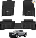 3W Floor Mats for Toyota Tacoma 2024 2025 2026 Double Cab(Not Fit Hybrid & XtraCab), TPE All Weather Custom Fit Floor Liner for Tacoma TRD/SR/SR5/limited Car Liners(Automatic Transmission)