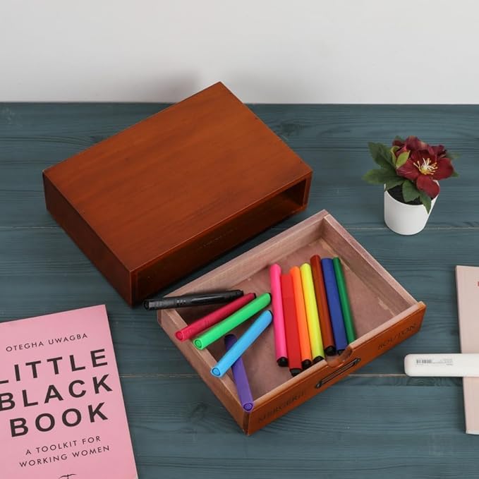 Wooden Storage Box Apothecary Drawers Vintage Wooden Drawers Wood Desktop Organizer Countertop Storage Box Library Card Catal