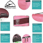 5 Set Packing Cubes for Travel Large Suitcase Luggage Organizer Bags Travel Accessories Vacation 4 Cubes 1 Laundry Pouch Bag