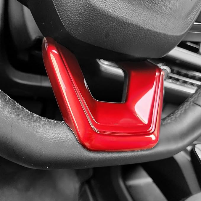 Steering Wheel Cover Compatible with Chevrolet Equinox 2025 2026, Auto Interior Upgrade Accessories-Red