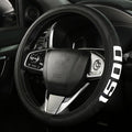 Microfiber Leather Truck Steering Wheel Cover fit Dodge Ram 1500 Chevy Silverado GMC Sierra 1500 Steering Wheel Cover 15-16.5Inch -White