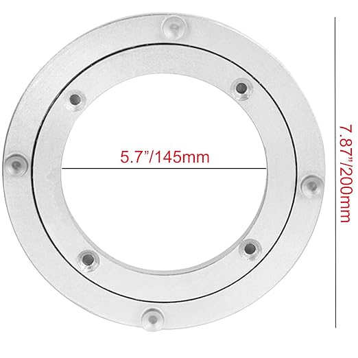 Aluminium Alloy Turntable Bearing, Heavy Duty Swivel Turntable Lazy Susan Rotating Bearing Turntable Round Dining Table Smoot