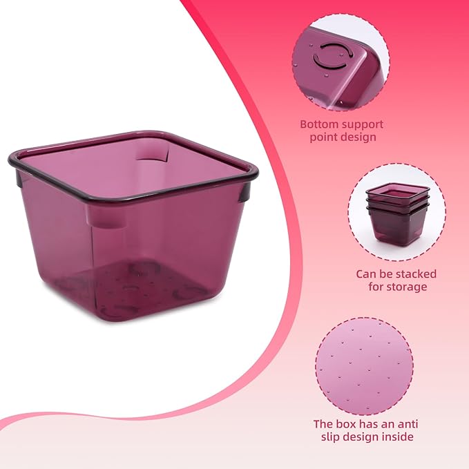 Kitchen Desk Drawer Organizers Storage for Office, Small Acrylic Vanity Trays Makeup for Drawer Bathroom Plastic Make up Orga