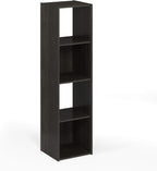 Furinno Pelli Cubic Storage Cabinet, 4x1, Espresso