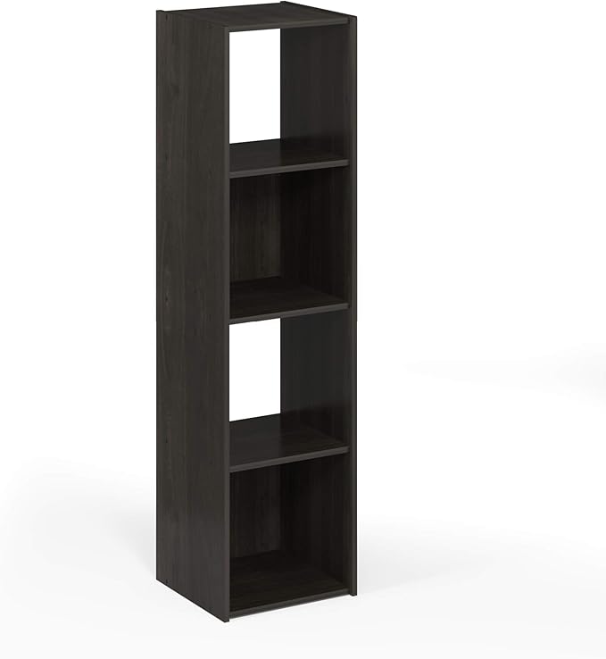 Furinno Pelli Cubic Storage Cabinet, 4x1, Espresso