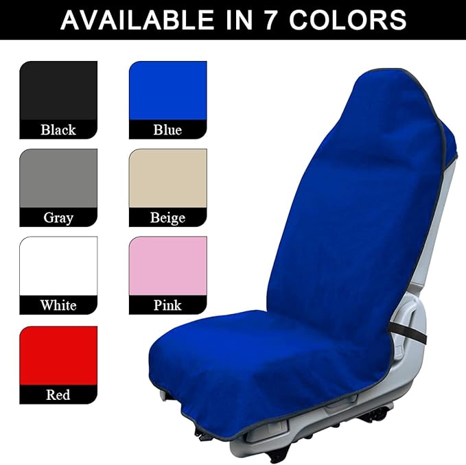 Waterproof Car Towel Seat Cover, Sweating Non-Slip Premium Towel Carseat Cover Protector, Universal Soft Machine Washable Car