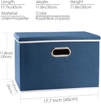 PRANDOM Large Collapsible Storage Bins with Lids [5-Pack] Fabric Foldable Storage Boxes Organizer Containers Baskets Cube wit
