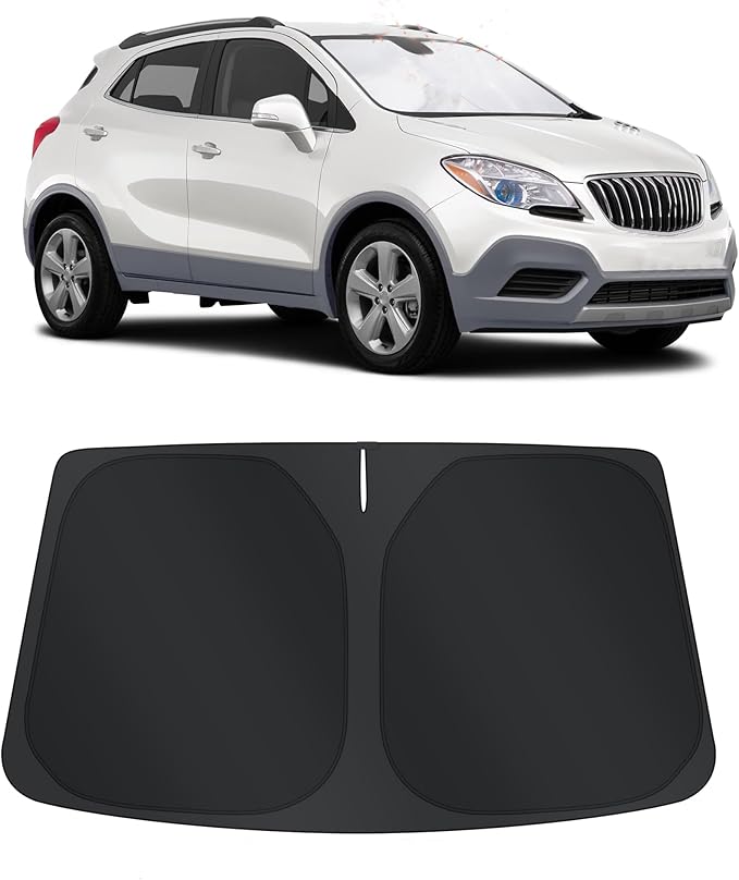 TINGLU Sun Shade for Buick Encore 2013-2019 Accessories Windshield Sun Shade Window Shade UV Rays Protection Sun Visor Cover with Steering Wheel Sunshade Storage Bag