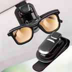 SEAMETAL Sunglass Holder for Car Visor Metal Sunglasses Clip, One-Hand Operation,Heavy Duty Universal Eyeglass Holder for Sun Visor,Secure Fit for Most Glasses,Car Accessories Organizer (1 PACK Black)