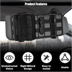 Vehicle Rigid MOLLE Panel, Tactical Gear Car Sun Visor Organizer, EDC Pouch Tool Holster, Storage Holder Visor for Truck Equipment Mount Plate Modular Storage Shelf (Visor Panel)