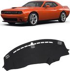 FIILINES Dash Cover for Dodge Challenger 2015-2024, Dashboard Mat Cover Challenger Accessories Sunshade Nonslip Mesh Protecto
