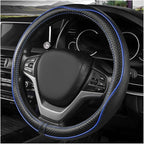 Car Steering Wheel Cover, 15 Inch Anti-Slip Breathable Leather Auto Steering Wheel Protector, Full Surround Soft Steering Whe