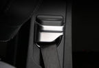 iJDMTOY Satin Silver Front Seat Belt Shoulder Height Adjustment Button Cover Trims Compatible with Mercedes W205 C-Class W213 E-Class X205 GLC-Class