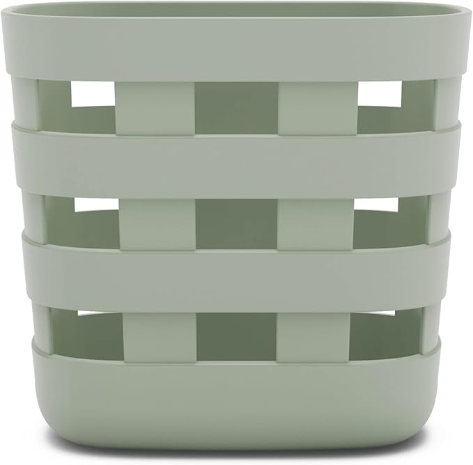 Lalo Bath Time Storage Bin - Keep Items Organized & Dry with Non-Toxic Plastic, Easy Cleanup, Removable Drying Bin, Woven Bab