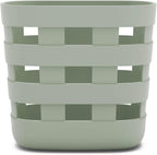 Lalo Bath Time Storage Bin - Keep Items Organized & Dry with Non-Toxic Plastic, Easy Cleanup, Removable Drying Bin, Woven Bab