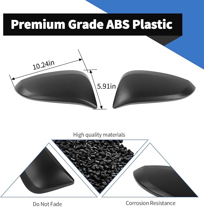 Voodonala for Toyota 4Runner 2017-2023 Side Rearview Mirror Cover Compatible with Toyota 4Runner 2017-2023 (Matte Black)