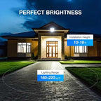 Solar Street Lights Outdoor Waterproof,6500K 320° Wide Angle Solar Flood Light, LED Parking Light with Motion Sensor and Remo