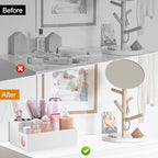GFWARE Hair Tool Organizer - Bathroom Vanity Organizers and Storage, Hair Styling Accessories Hot Tools Organizer Hair Dryer,
