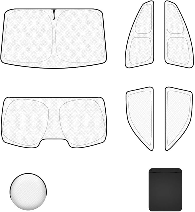 6pcs Thicken Full Car Window Shades for Toyota Camry 2012-2017，Accessories, Reflective Windshield Sunshade Window Covers for Side Rear,UV Block and Blackout Privacy for Camping