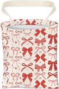 Car Trash Can, Cute Car Trash Bag, Hanging Car Organizer and Storage Bag, Trash Bin for Car Accessories, Vehicle, Travelling, Camping Cute Red Bow