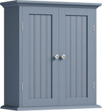 ChooChoo Bathroom Wall Cabinet, Over The Toilet Space Saver Storage Cabinet, Medicine Cabinet with 2 Door and Adjustable Shel