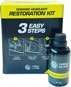 Nano Bond Ceramic Headlight Restoration Kit - No Power Tools Needed, Self-Leveling Headlight Clear Coat, 3 Easy Steps, Remove