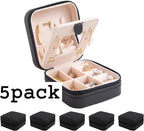 KElofoN Jewelry Case & Box Organizer - Small, Mirrored, for Girls & Women (Black-5)