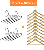 Upgrade Azeroth Pants Hangers 4 Pack Space Saving S-Type Stainless Steel Clothes Pants Hangers,Anti-Slip Design,Clothes Close