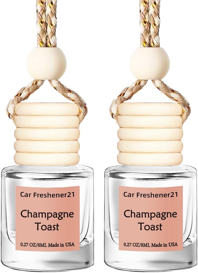 Hanging Car Air Freshener, Long Lasting Scent, Cute Air Fresheners for Women, 2 Pack Non-Toxic Essential Oil Diffuser, Made i