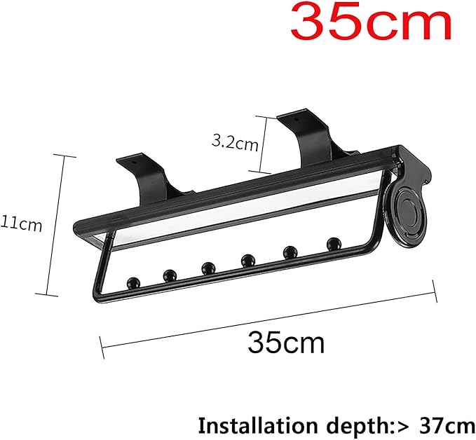 Adjustable Pull Out Clothes Rail, Extendable Closet Rod Organizer, Space-Saving Wardrobe Rack for Efficient Clothing Storage 