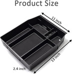 Center Console Organizer Tray for Ford F150 2021 2022 2023 2024 Accessories Interior Secondary Storage Armrest Box Insert Hidden Cubby Drawer (Full Console w/Bucket Seats ONLY) (Gray Trim)