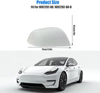 Compatible with Tesla Model 3 Side Mirror Cover Replacement 2017 2018 2019 2020 2021 2022 2023 2024 2025, Right Side Rearview Mirror Cover Cap for Model 3 Accessories(White)