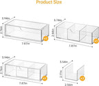 PAVSTINE Medicine Cabinet Organizer 3 Pack, Plastic Stackable Storage with 2 Drawers, Bathroom Mirror Cabinet Organizer with 