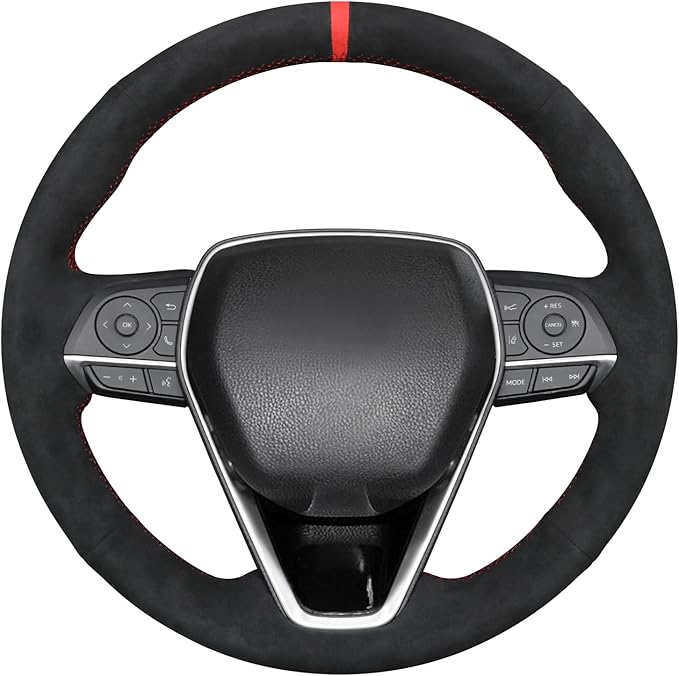 MEWANT Hand Sewn Steering Wheel Cover for Toyota Camry 2018-2019/Toyota Avalon 2019/Toyota Corolla 2019-2020/Toyota RAV4 2019 Steering Wheel Accessories