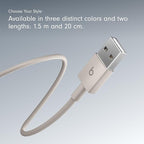 Beats USB-A to USB-C Woven Cable Fast Charging Durable and Tangle-Free Design Compatible Charger for Apple & Android Devices 