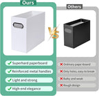 Collapsible File Organizer Box with Handle,12.20x5.11x9.84Inches, Filing Organizer for Home or Office, Small Portable File Bo