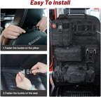 Universal Tactical Vehicle Back Seat Organizer with 5 Molle Pouch Molle Pouches Truck Seat Organizer Tactical Gear for Car Truck Ford Jeep Vehicle