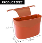 Car Trash Can for Seat Headrest, Mini Automotive Front Back Seat Garbage Can, Leakproof Vehicle Hanging Trash Cans, Multi-purpose Auto Garbage Bin & Storage Organizer, Car Accessories (Orange)