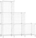 AWTATOS Wire Cube Storage Organizer, Closet Organizers and Storage, Metal 6 Cube Storage Shelves Bookshelf, Portable Closet C