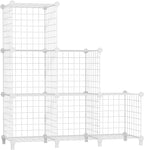AWTATOS Wire Cube Storage Organizer, Closet Organizers and Storage, Metal 6 Cube Storage Shelves Bookshelf, Portable Closet C