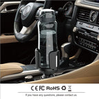 Car Cup Holder Expander, Cup Holder Extender Adapter with Expandable Arm and Offset Adjustable Base