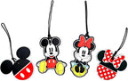 7STAR Mouse PVC Luggage ID Tag Set 4 Colorful Polka Dot Labels for Bags & Suitcases