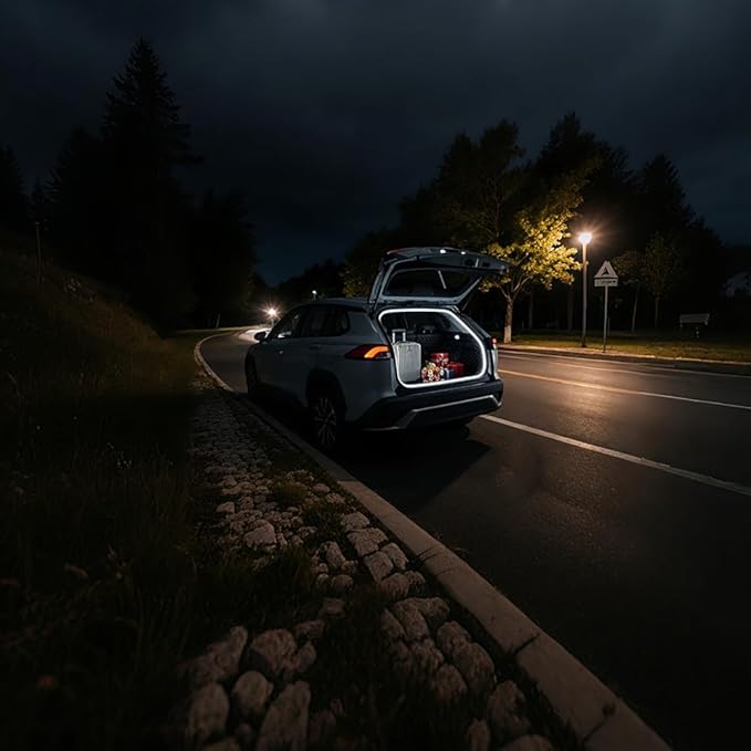 Trunk LED Light Strip, Compatible with 2022-2025 Toyota RAV4, Flexible Waterproof Silicone Embedded Cuttable Trunk Light Strip, Cool White