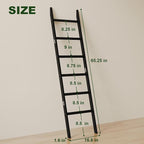 Bamboo Towel Rack 6-Tier Blanket Ladder for Living Room, Bedroom, Bathroom Space-Saving Decorative Ladder for Quilts, Towels 