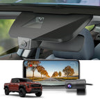 Fitcamx Front 2K+Rear 1080P Dash Cam Adapts for Toyota Tacoma & Hybrid 2024-2026, OEM Look, Dual HD Video, WiFi & APP, Loop R