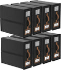8 Pack Bed Sheets Organizers And Storage,Sheets Set Folder Keeper with Handle,Foldable Bedding Storage Box For Linen Closet,D