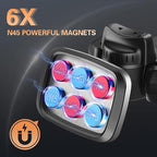 volport CD Slot Magnetic Car Mount - Universal 360° Magnetic Holder for Smartphones, Mini Tablets, GPS - Compatible with iPhone 15/14/13/12/11 Pro Max, Samsung, and More