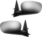 TRQ 2 Piece Driver and Passenger Side Mirror Assembly Set Electric Adjustment Heated No Memory Chrome Compatible with 2006-20