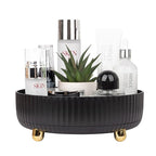 Anyoifax Makeup Perfume Organizer Tray 360 Degree Rotating Lazy Susan Skincare Lotion Organizer Spinning Cosmetics Storage fo